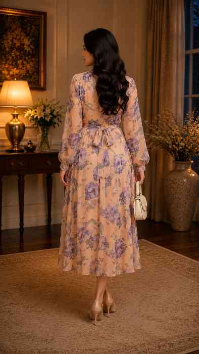 One Piece Maxi Western Dresses for Women  Back